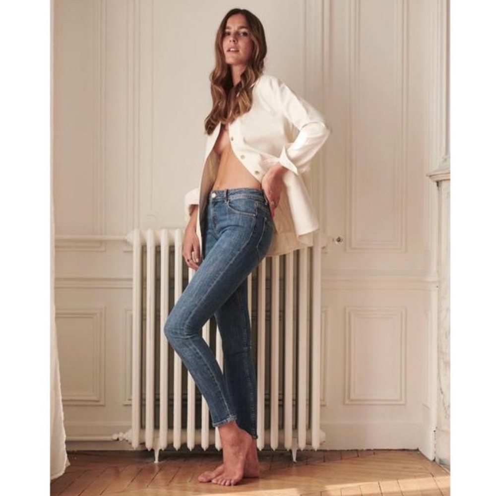 SEZANE The Perfect Slim Skinny Jean Medium Wash 27